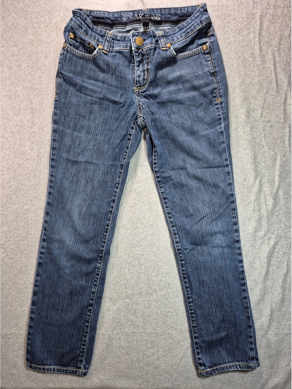AK Jeans Anne Klein Women’s Size 4 Blue Denim Bootcut Jeans Mid Rise
